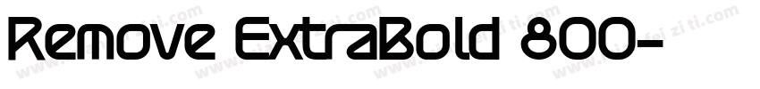 Remove ExtraBold 800字体转换